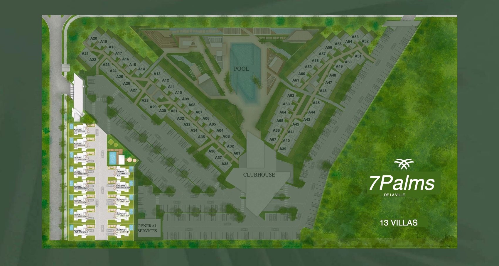 Master site plan of 7Palms De La Ville