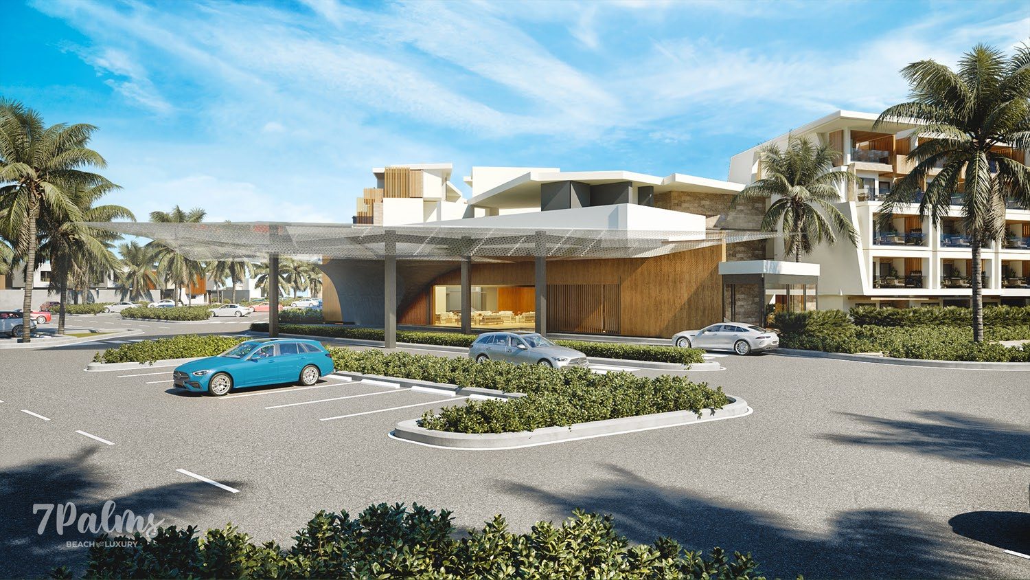 Rendering of the 7Palms Beach Luxury clubhouse