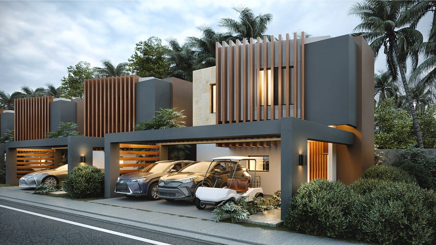 Rendering of neighbouring villas at 7Palms Privé