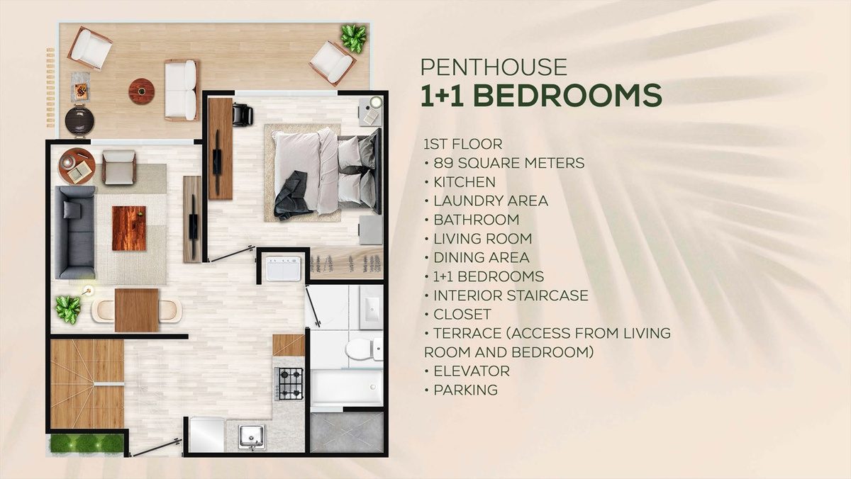 Floor plan of the penthouse lower level