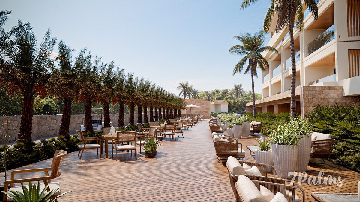 Rendering of the Barcelona Walkway terraces